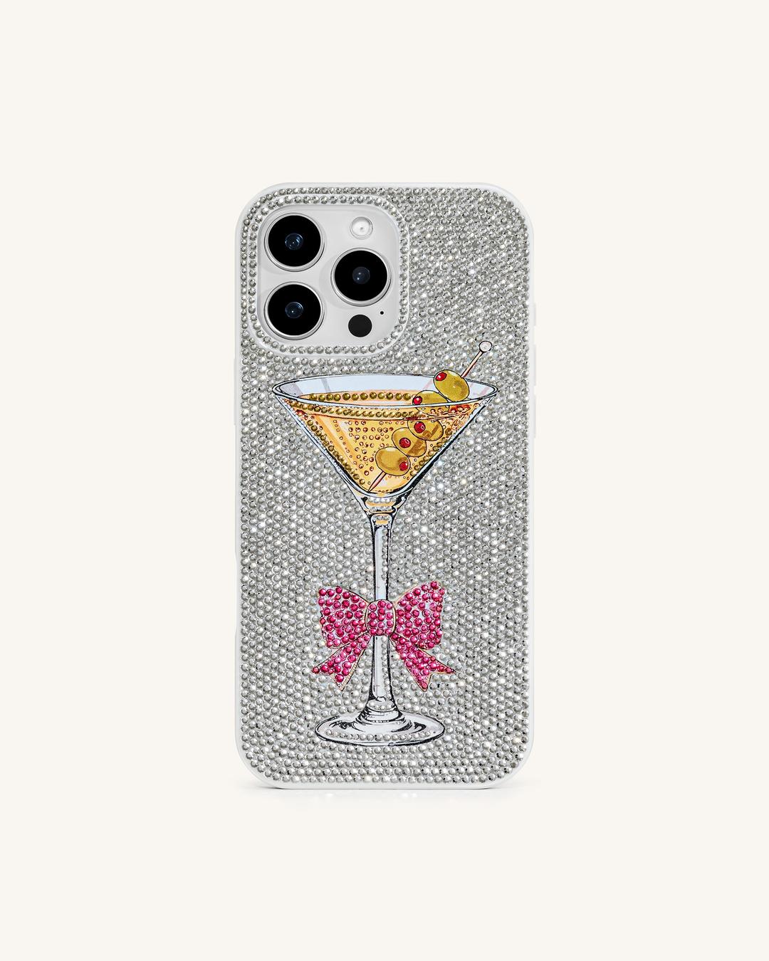Sparkling Martini Phone Case - Multicolor White