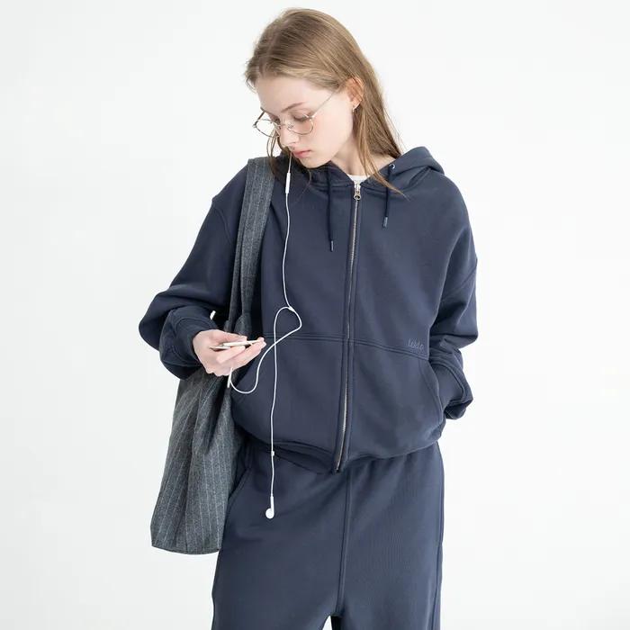 [11/20 예약배송] Pico hood zip-up_washed navy