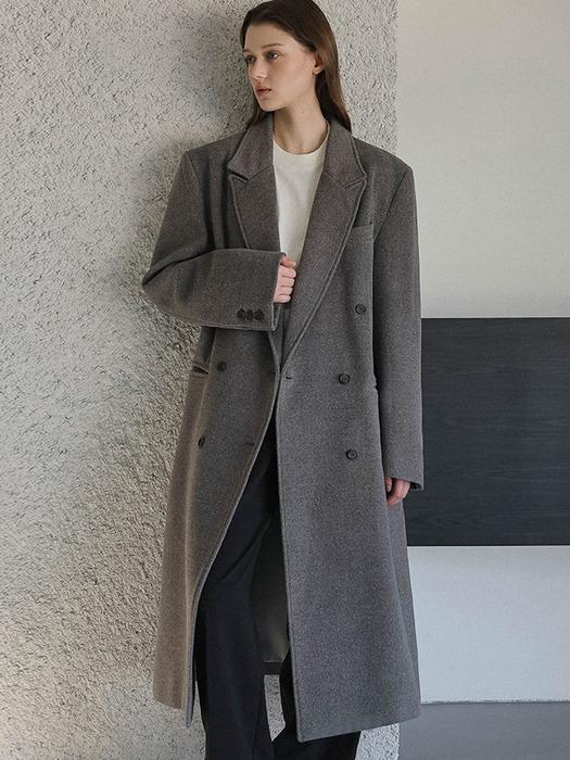 Overfit Maxi Coat [Gray]