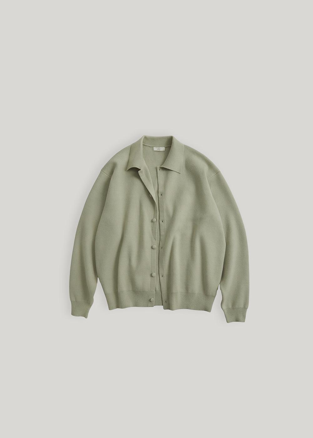 랩 버튼 칼라 가디건_Seafoam Green