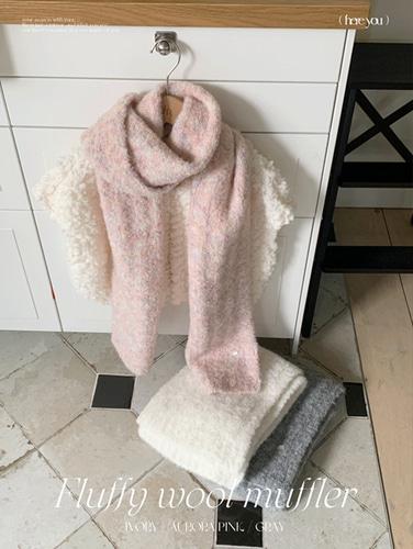 유리에 주문폭주🏆 [모델소장/here you] 플러피 울 머플러 - 3color (목도리/니트머플러/바라클라바/폭신/삿포로/겨울아이템)