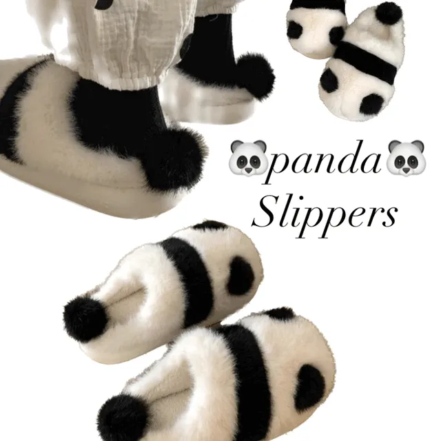오픈기념특가🐼판다 귀여운 캐릭터 홈슬리퍼 따듯한 실내화 겨울신발 띵크어바웃츄 귀여운 크리스마스 연말 선물 집꾸미기 집들이선물