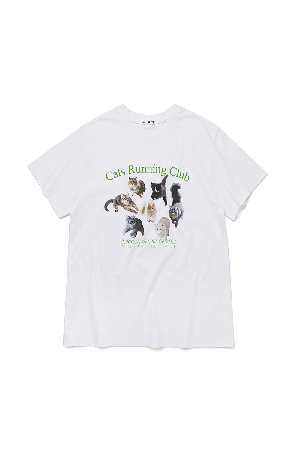 CATS RUNNING CLUB SHORT SLEEVE TEE KA  [WHITE]