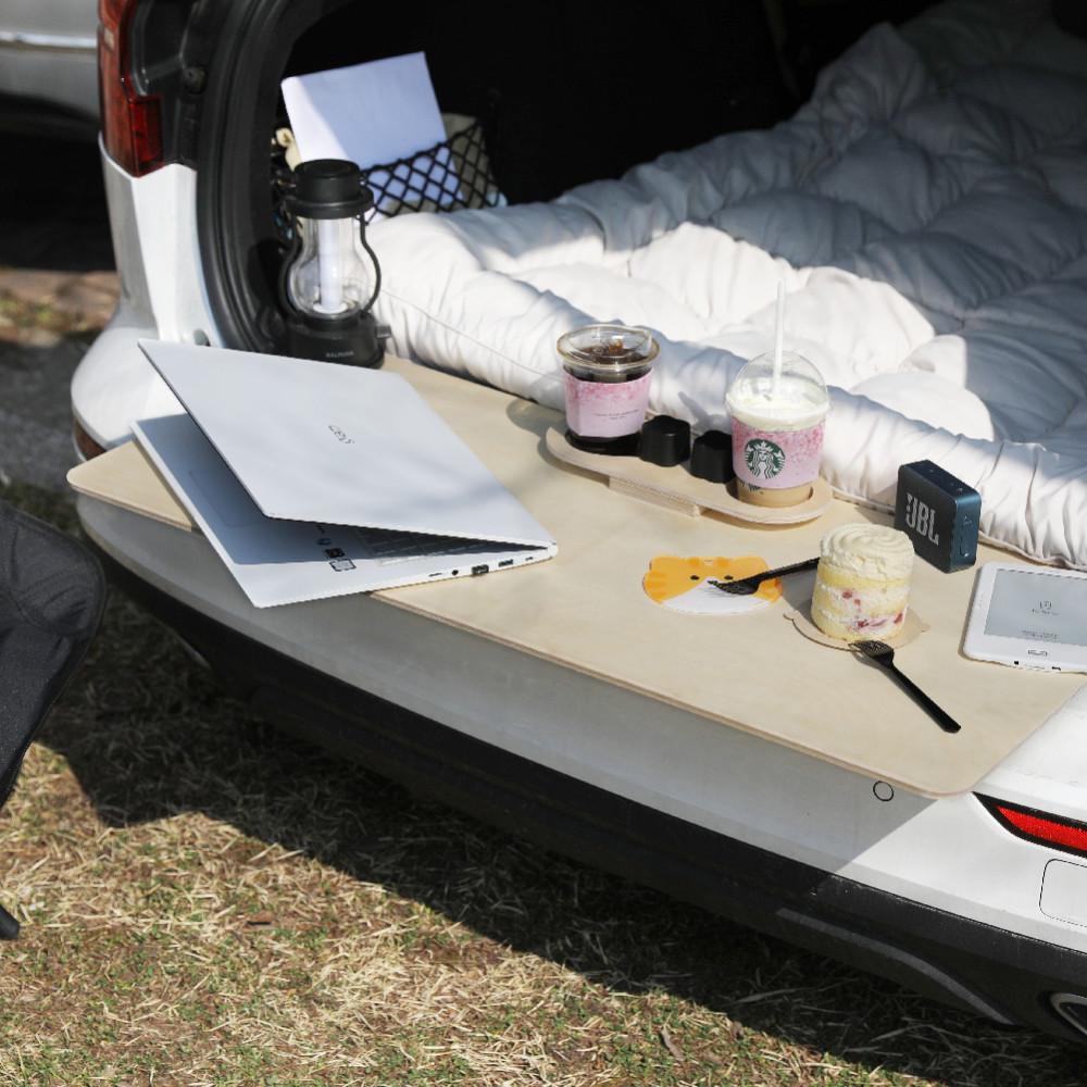 카니멀라이프 차박 테일 게이트 발코니 확장 선반 트렁크 캠핑 차량용 우드 테이블 토요요