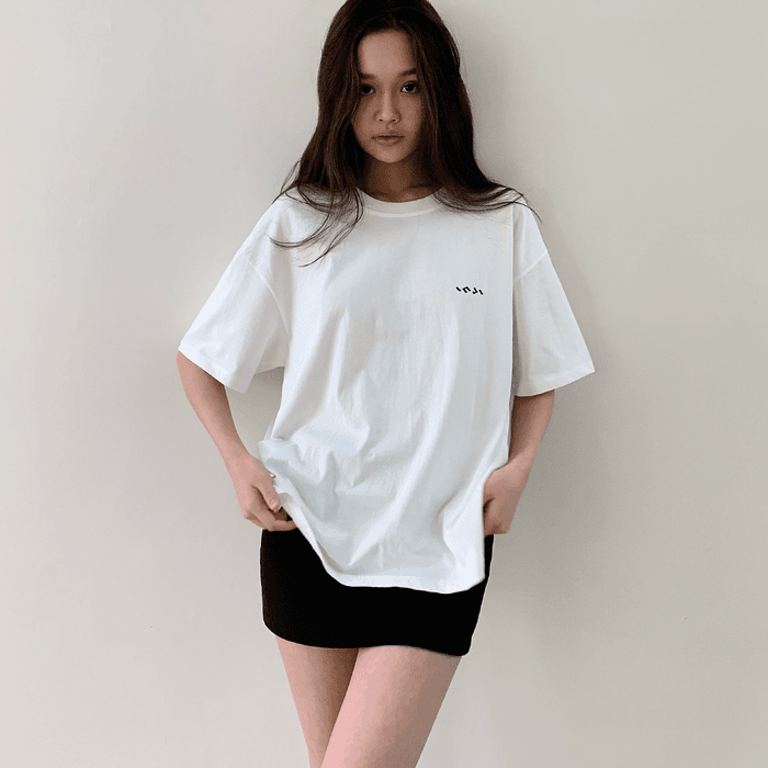 코튼 오버사이즈 티셔츠 화이트