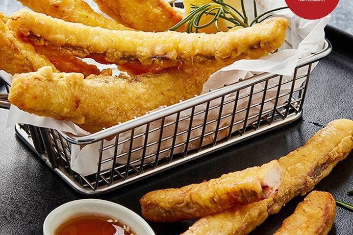 튀김공방 통살가득 바삭한 매콤 오징어튀김 350g 2팩