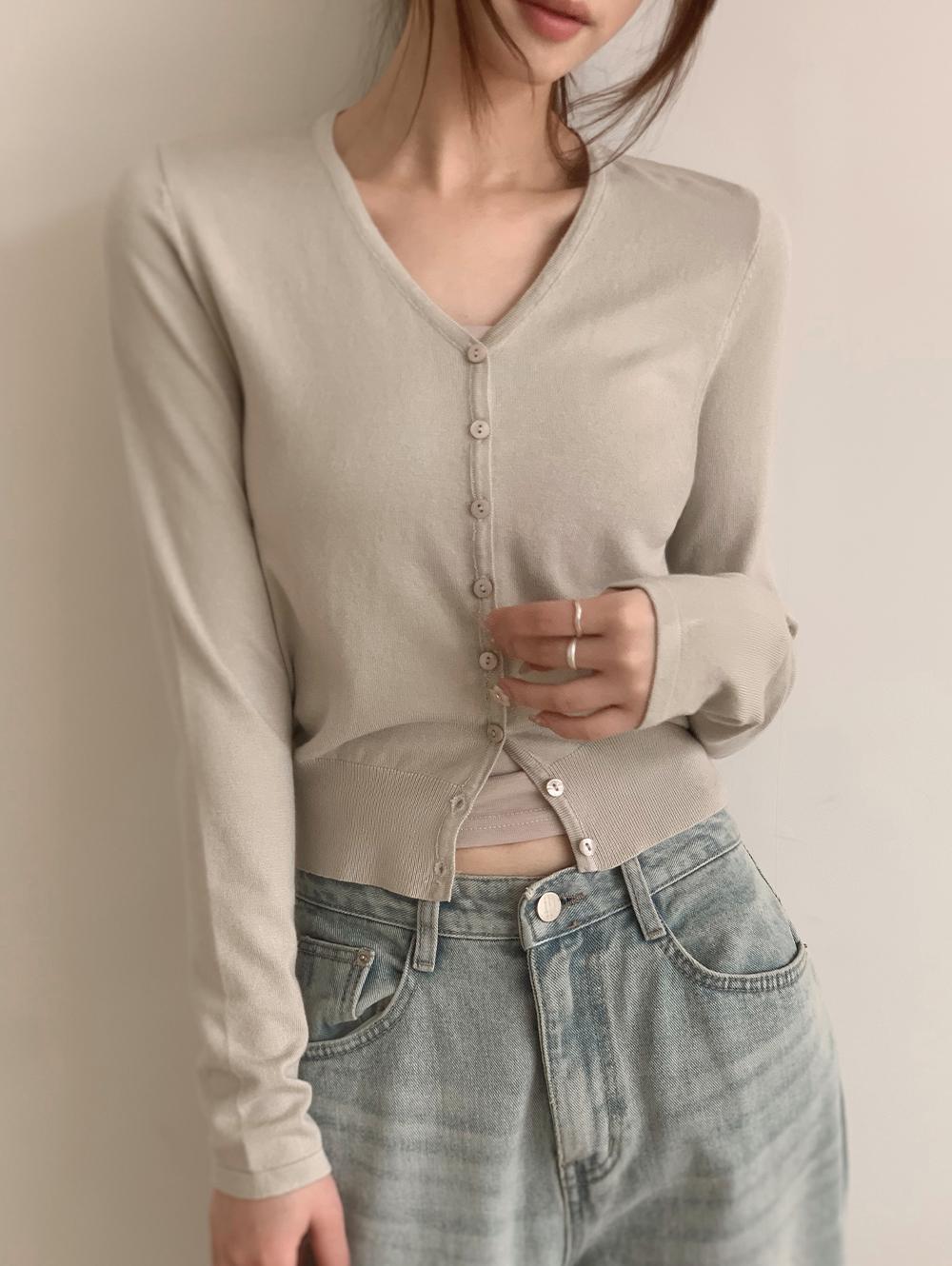 슬로우앤드 [🎇잭팟세일] made. 비스코스 소프트 V넥 가디건 - 5 color