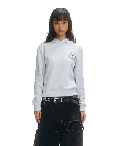 Circle Logo Slim Hoodie (MELANGE WHTIE)