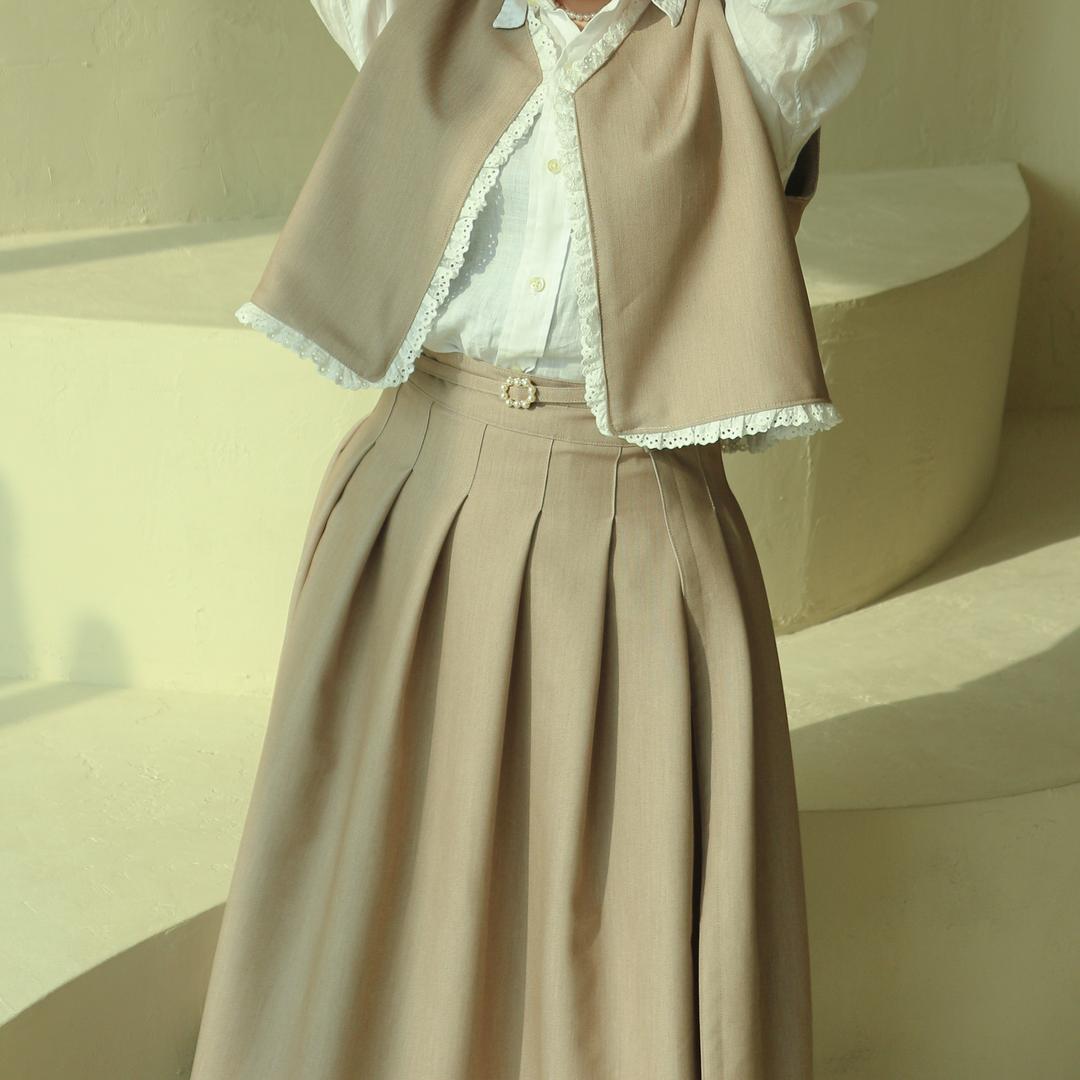 23 트렌치 핀턱 허리치마