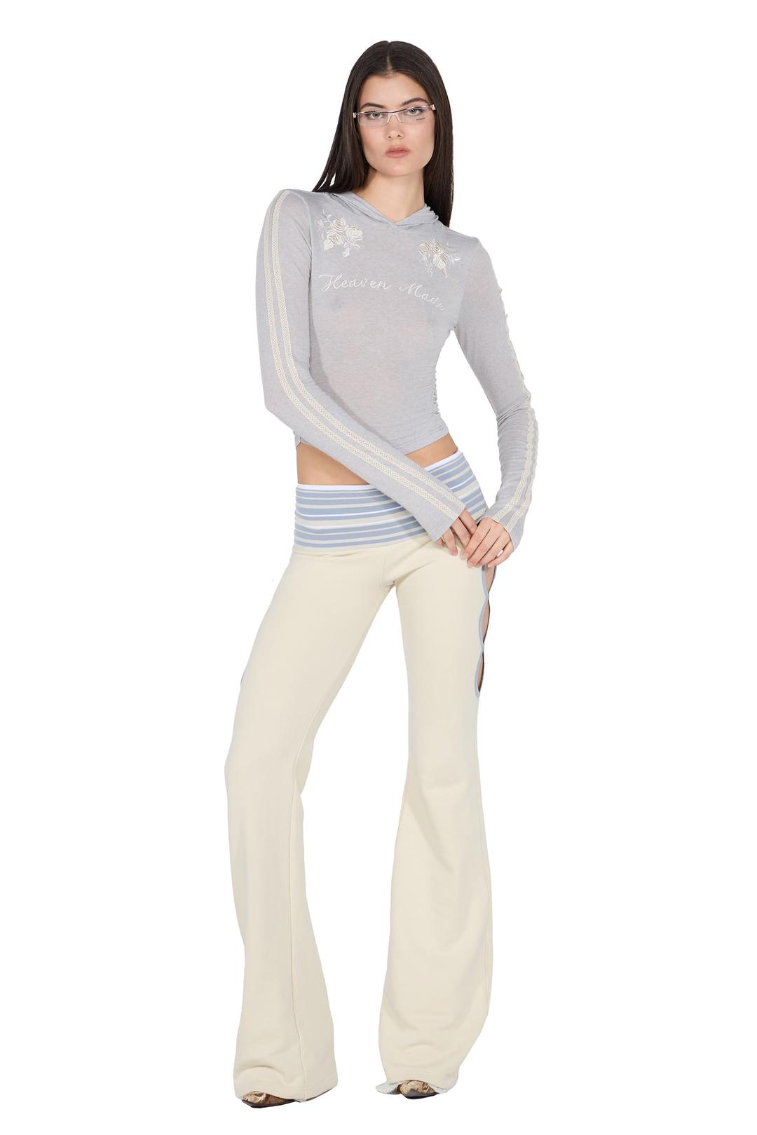 Cut Out Stripe Sweatpants Raw