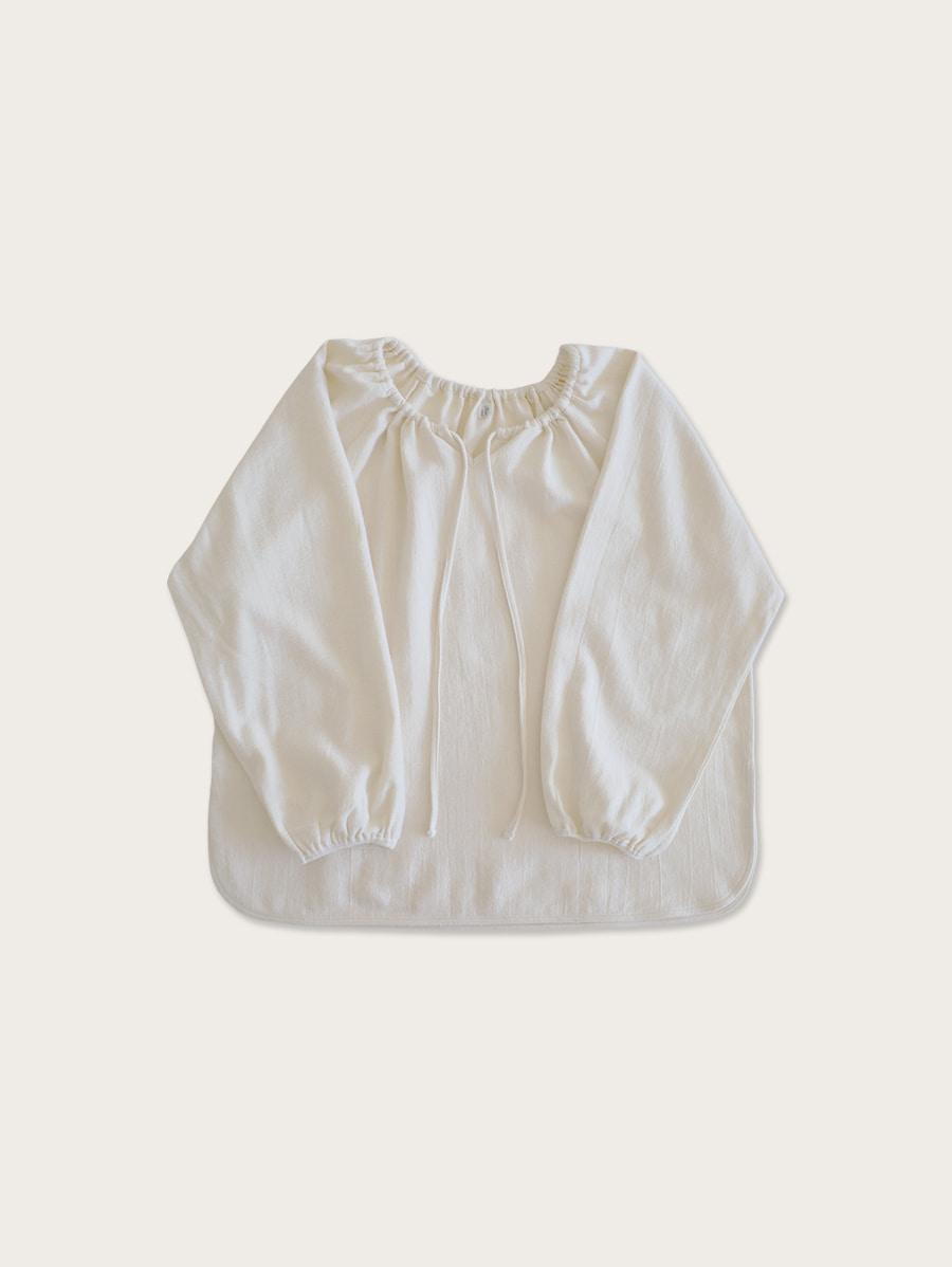 natural shirring blouse - 2colors
