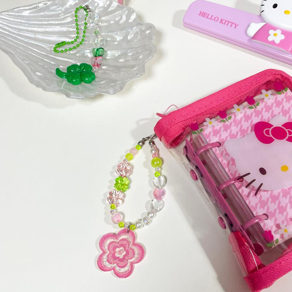 비즈키링 ver79 flowerbeam clover beaded keyring 플라워 빔 클로버 비즈키링 [렛채스튜디오]