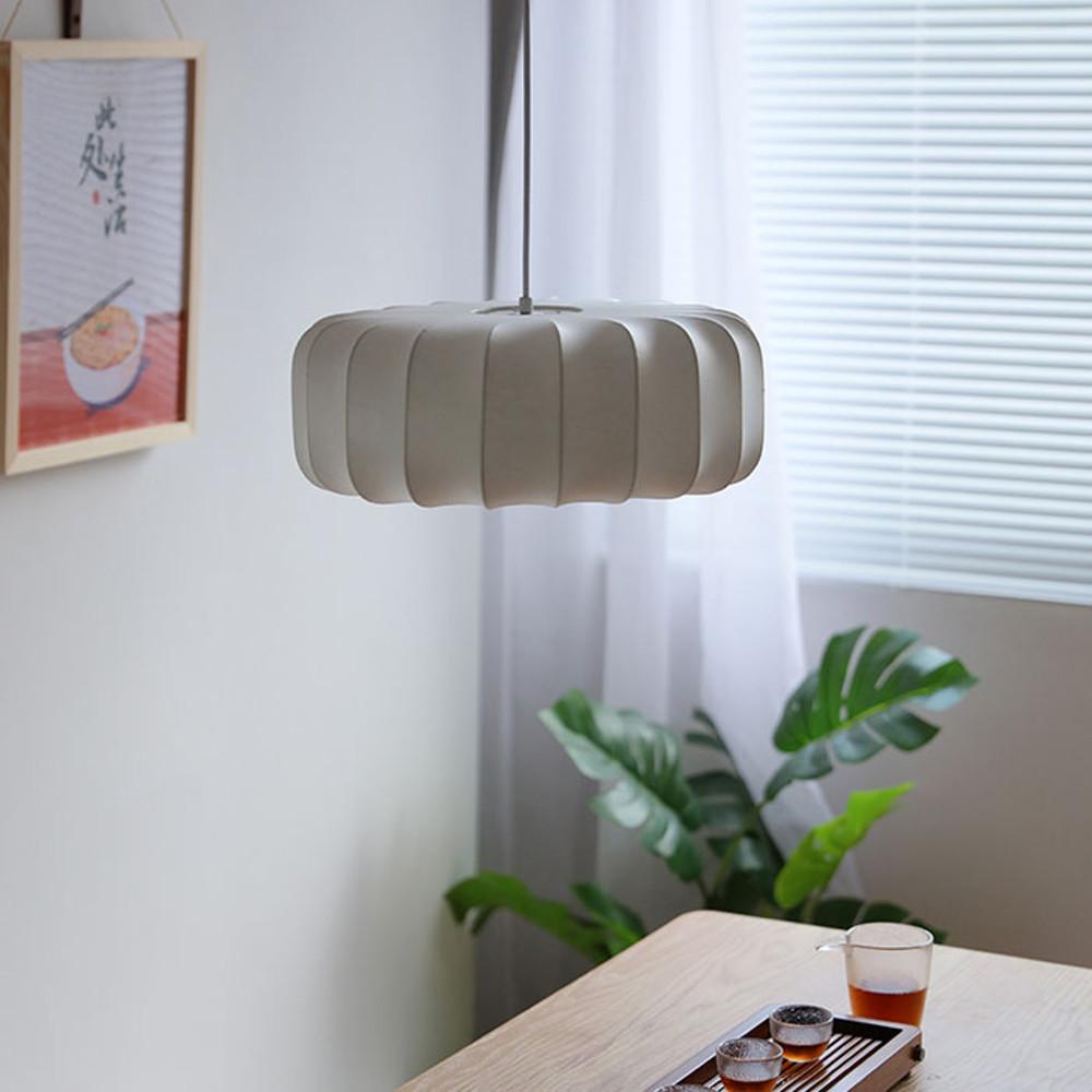 천연 실크 1등 펜던트조명 등갓 식탁등 음식점 일본 식당 카페 인테리어 조지넬슨 버블램프