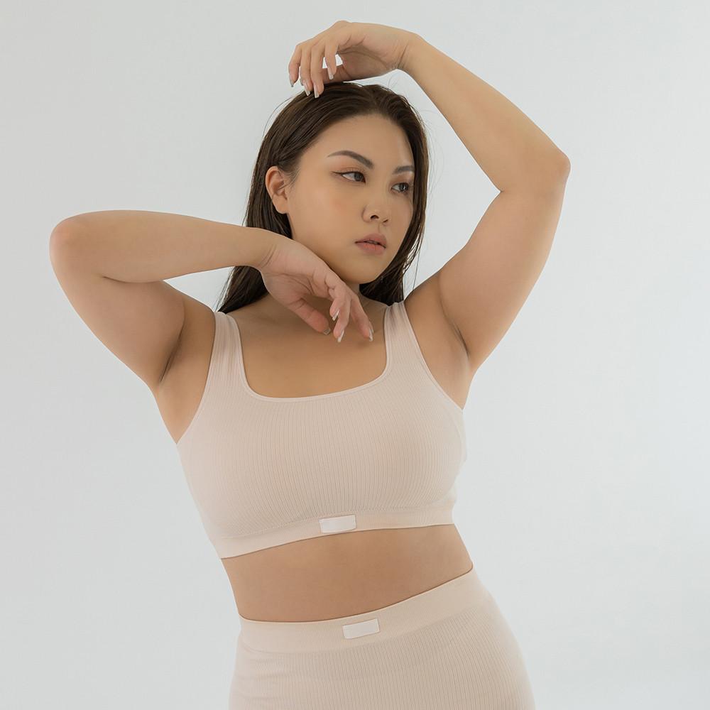 풀샷브라 베이직 홀가먼트 핑크베이지