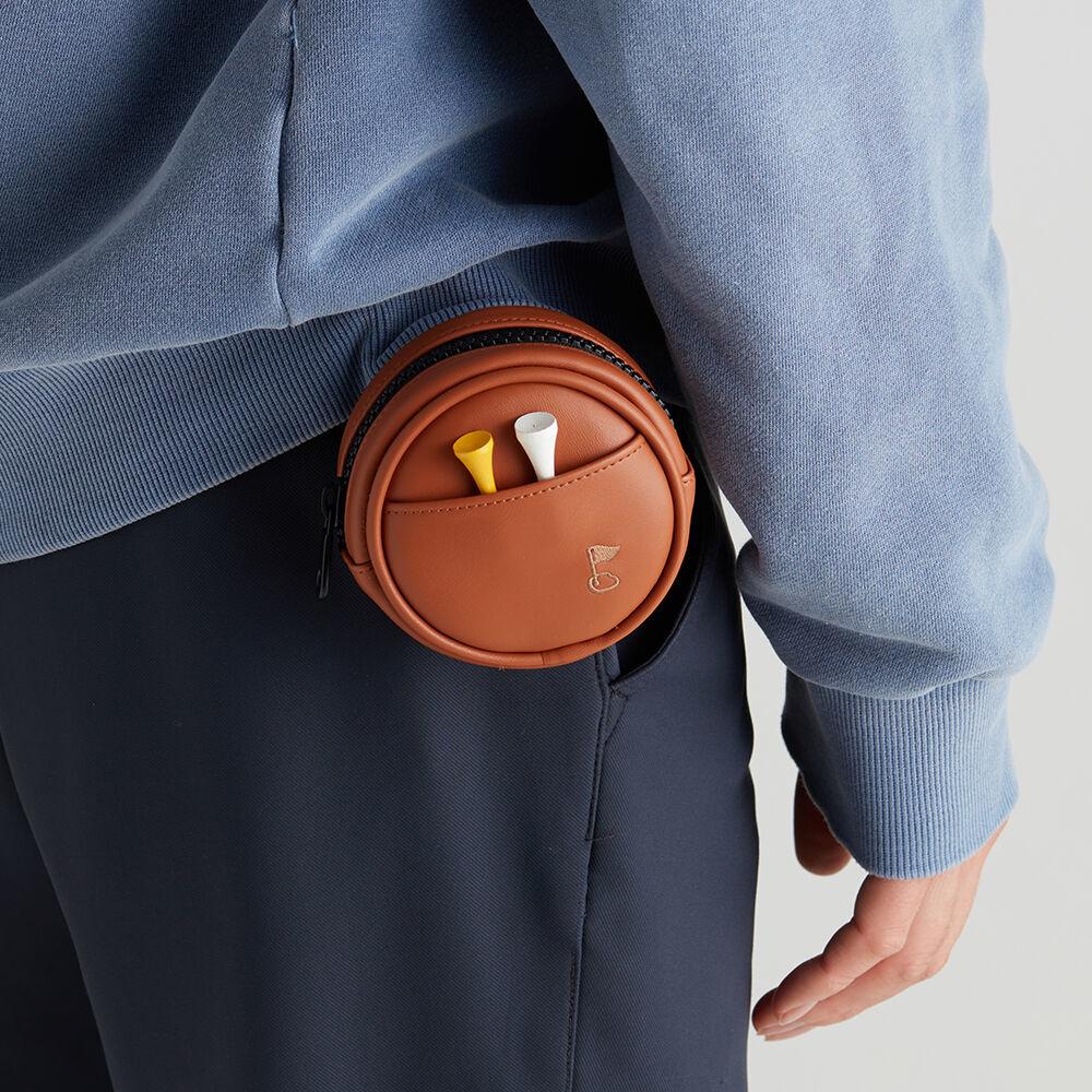 [Forevery] Round golf ball pouch camel