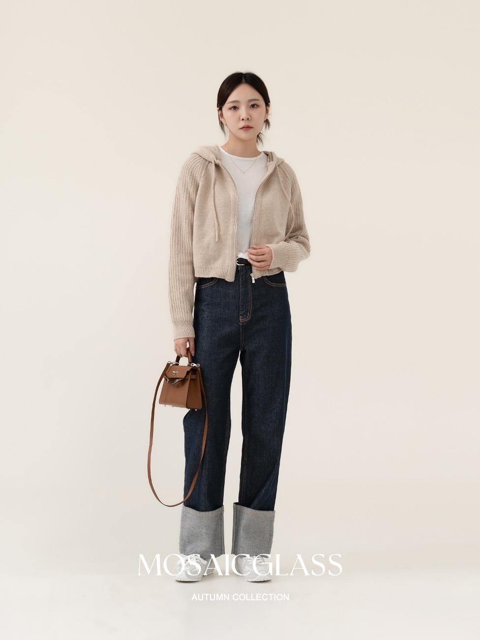 Turn-Up Denim Pants (1col)