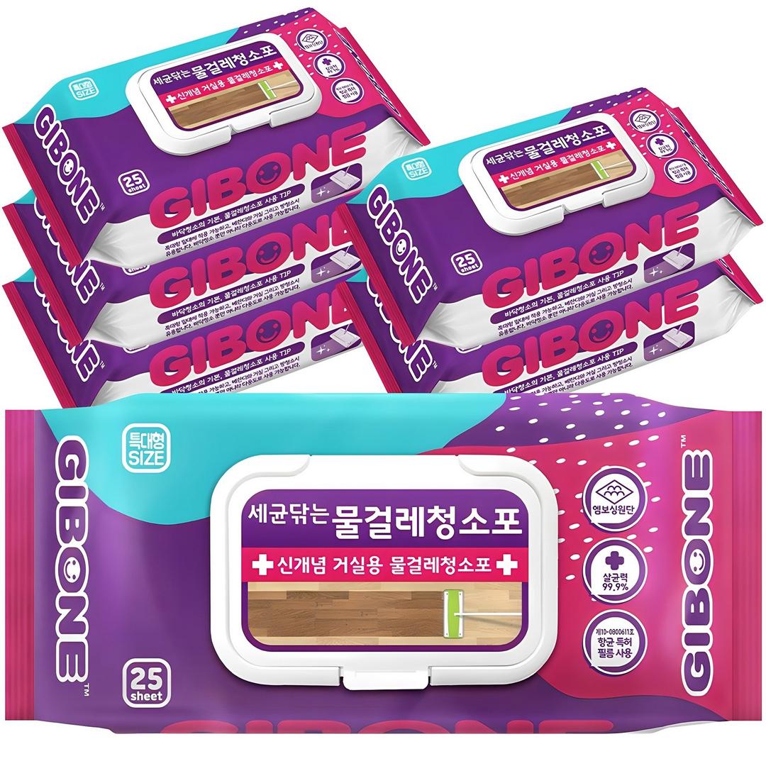 기본에 물걸레 청소포 특대형 캡형 25p, 380 x 200 ..., 6개 - 밀대용패드/청소포 | 쿠팡