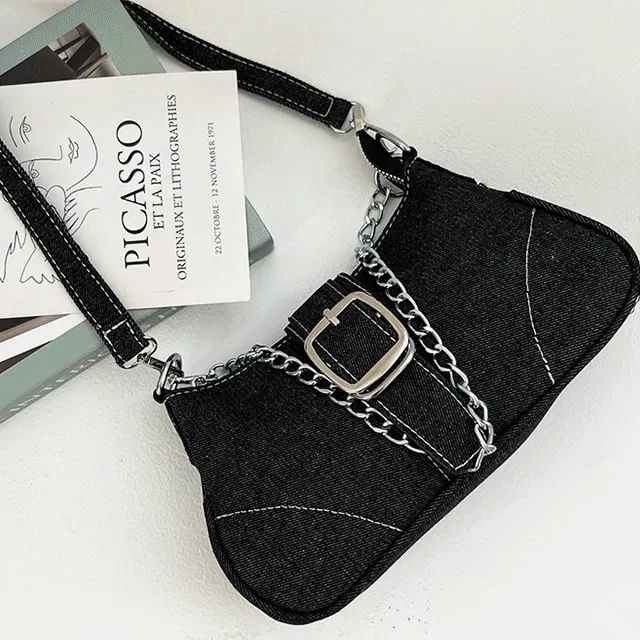 [당일출고/고퀄리티/최저가]빈티지 체인 버클 호보백 힙백