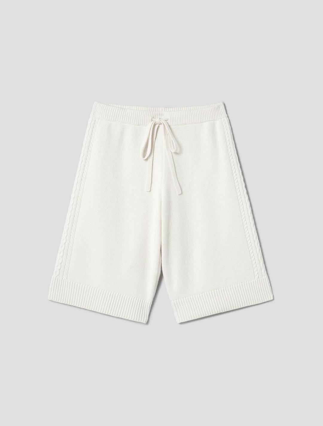 💜이번주신상💜 Cable Shorts Knit Pants - Cream
