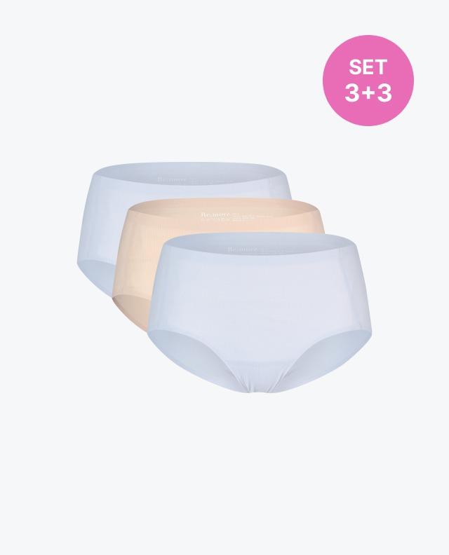 [3+3] 심리스 심플 팬티 3개 세트