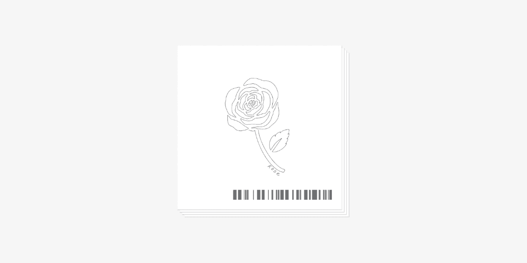 장미 타투 스티커