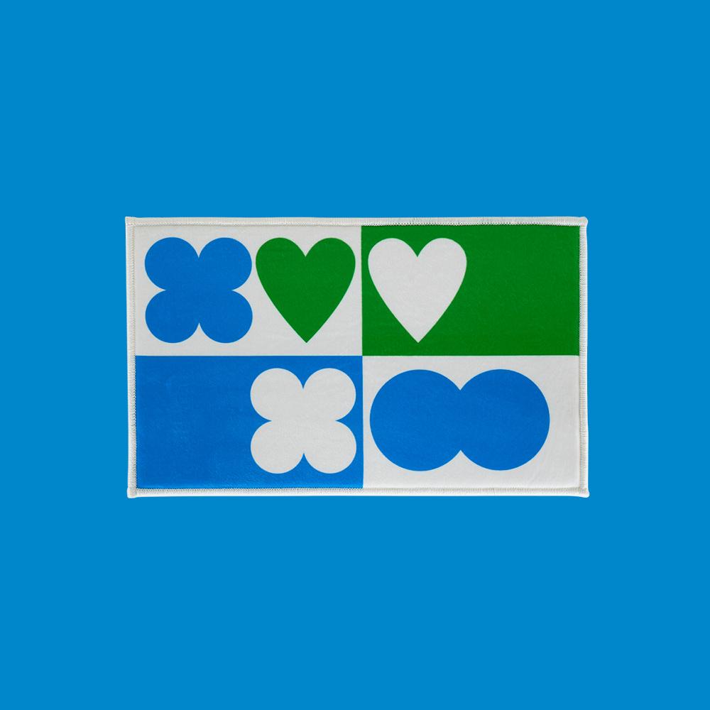 웰컴매트미니 SNOWY LUCKY HEARTY 50x30cm