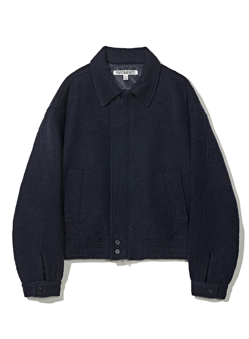100% Curly Wool Harrington Jacket