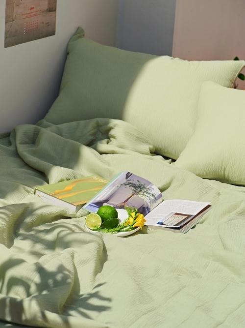 모기 기피 진드기방지 여름 시어서커 모스프리 차렵이불_라이트그린 SS/Q