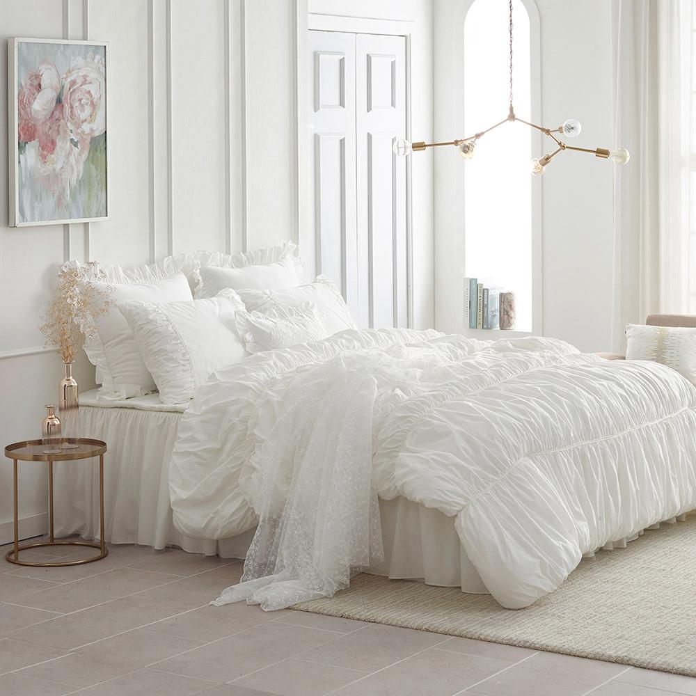 에어룸 오가닉 코튼100 드레스 차렵 이불 침구세트 (3color)