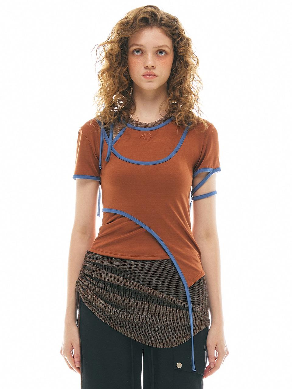 HAZEL LAYERED STRING TOP_BROWN