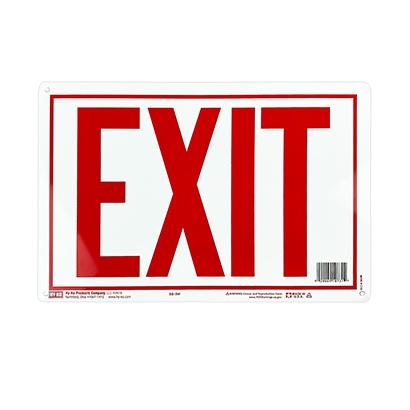Exit aluminum sign wh/red