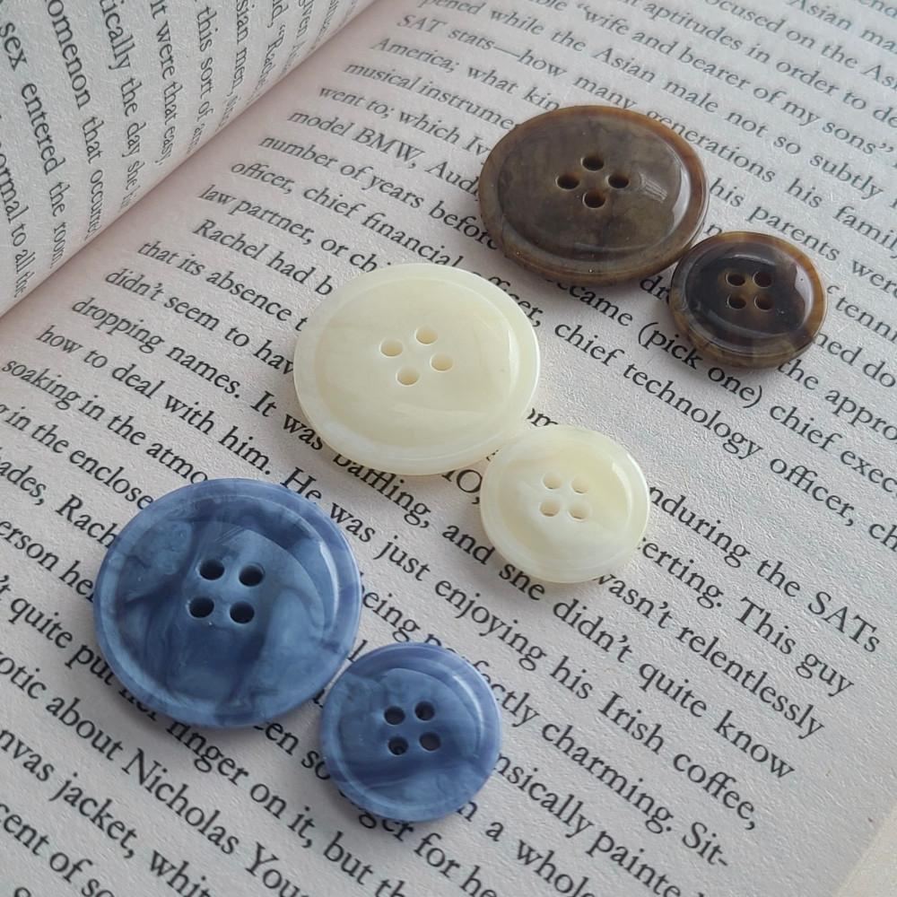 워터마블 단추 기본4구단추 (1개입)