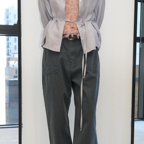 [3/27 순차 출고] Washed Color Wide Pants (Navy/2size)