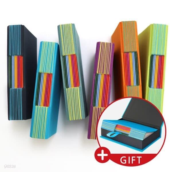 크래썸 수제 레인보우 무지노트 다이어리+케이스 증정