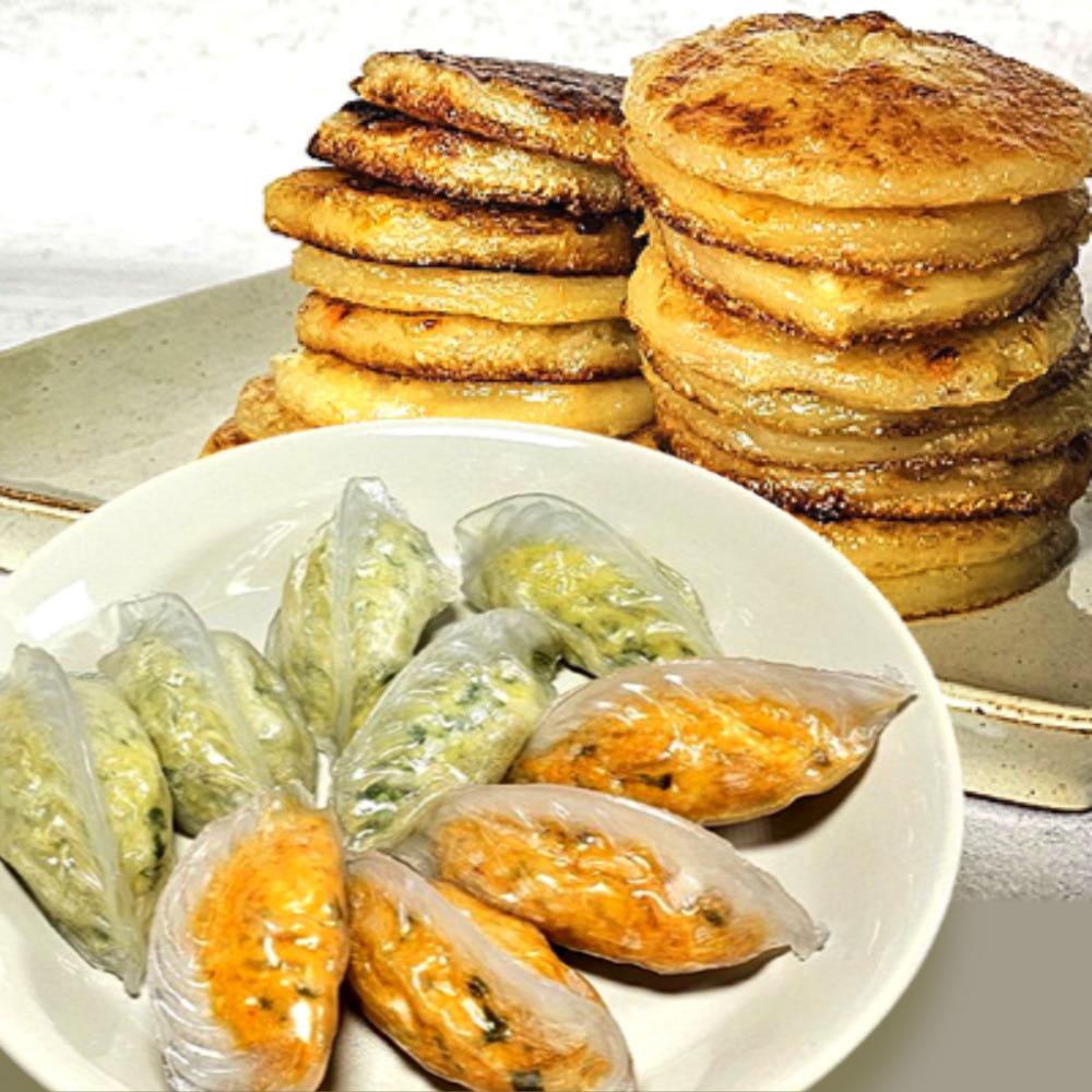 투명 감자피 감자고기만두 1.4kg+바로이맛 감자전1kg