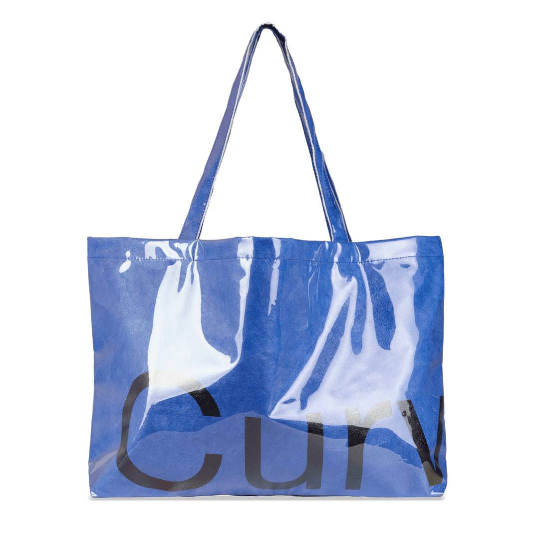 Large Blue Curves Tyvek Tote