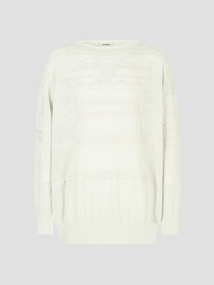LIGHT GREY GRADATION KNIT  설밤 라이트 그레이 그라데이션 니트