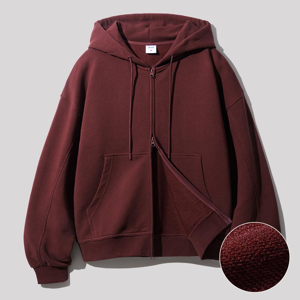 헤븐 투웨이 테리 후드집업 8종 버건디 KJHD2523