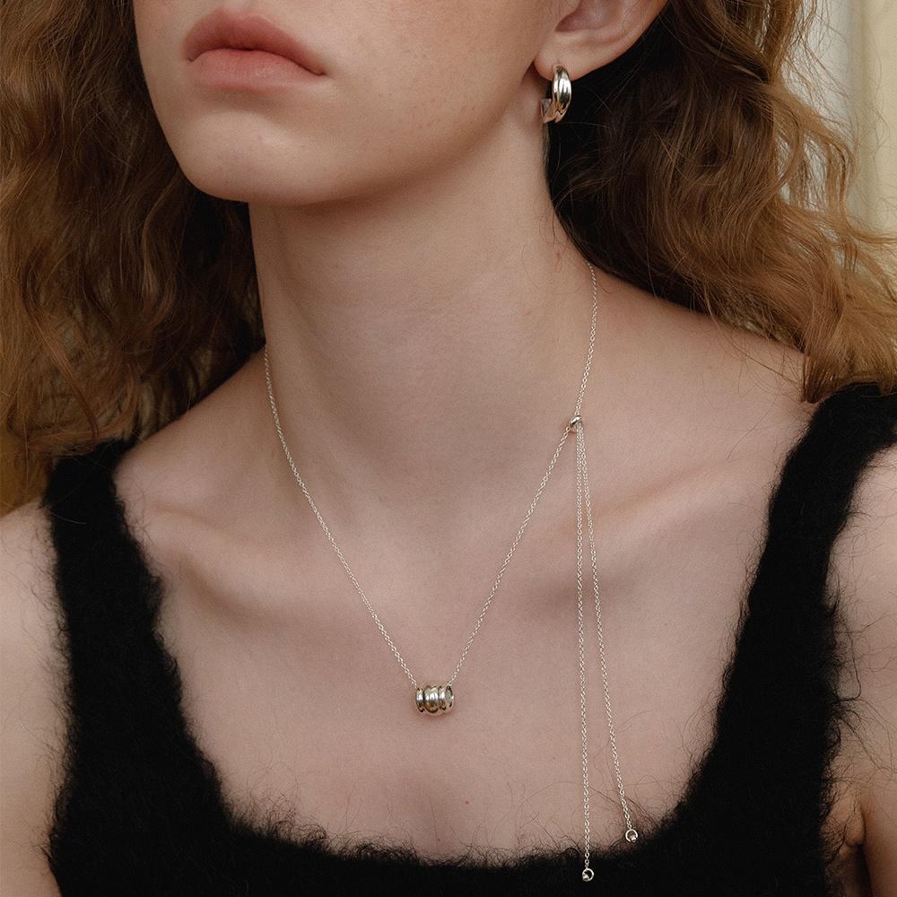 Round Hoop Necklace (2color)