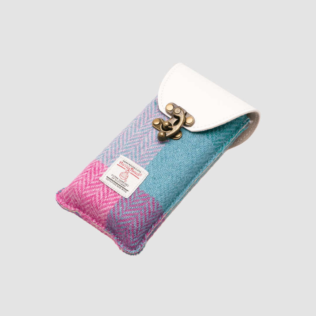 뷰라움 해리스 트위드 핑크스카이 1구 파우치 안경파우치 안경보관함 안경케이스 Harris tweed eyewear storage