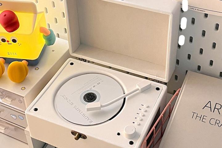 [해외] 레트로 턴테이블 모형 CD플레이어 블루투스 스피커