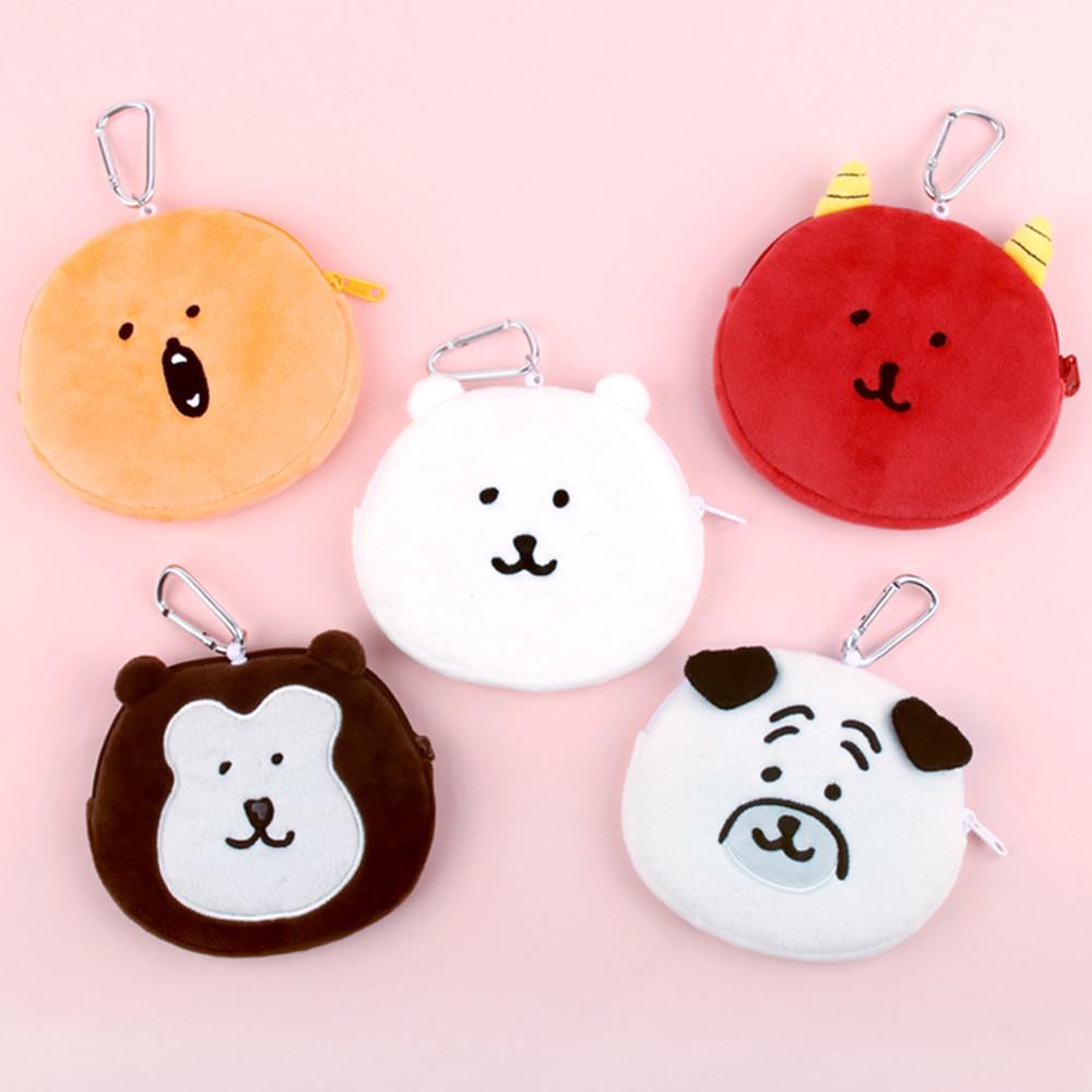 담곰이 얼굴 파우치 농담곰 릴패스 동전지갑 캐릭터 굿즈