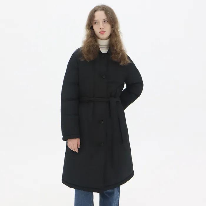A-line Robe Padded Coat_Black
