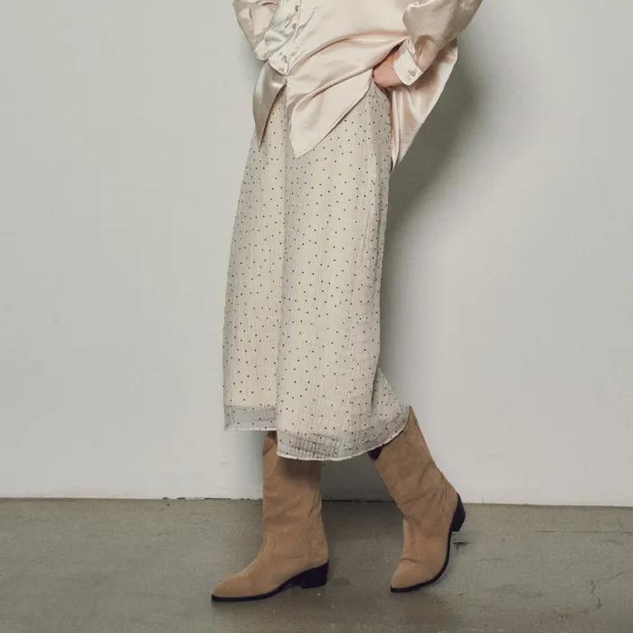 Dot See-through Layered Skirts_CTS609(2color)