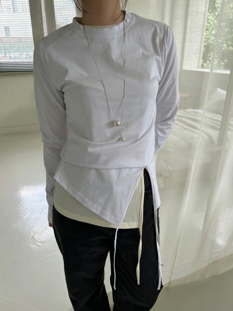 푸어샵 스트링 실켓 티셔츠