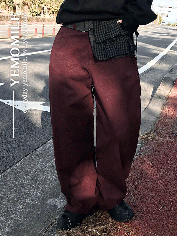 예모마일 커스텀 리벳 코튼 팬츠