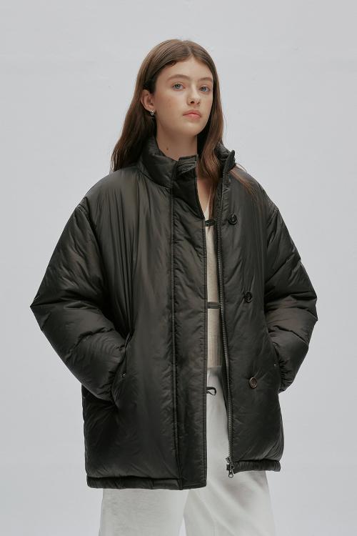 MID-LENGTH DOWN JACKET V2 (KHAKI-BLACK)
