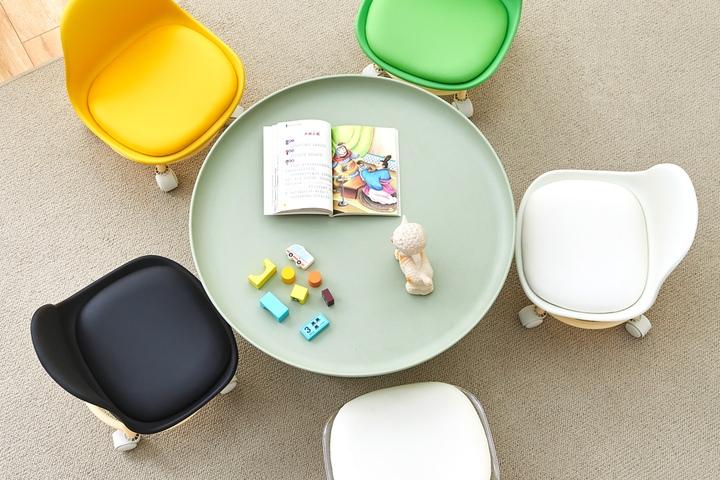 큐티 등받이 좌식 앉은뱅이 바퀴 의자