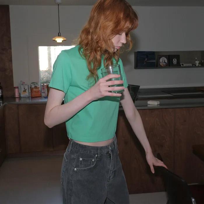 Base Crop Tee_Apple Green