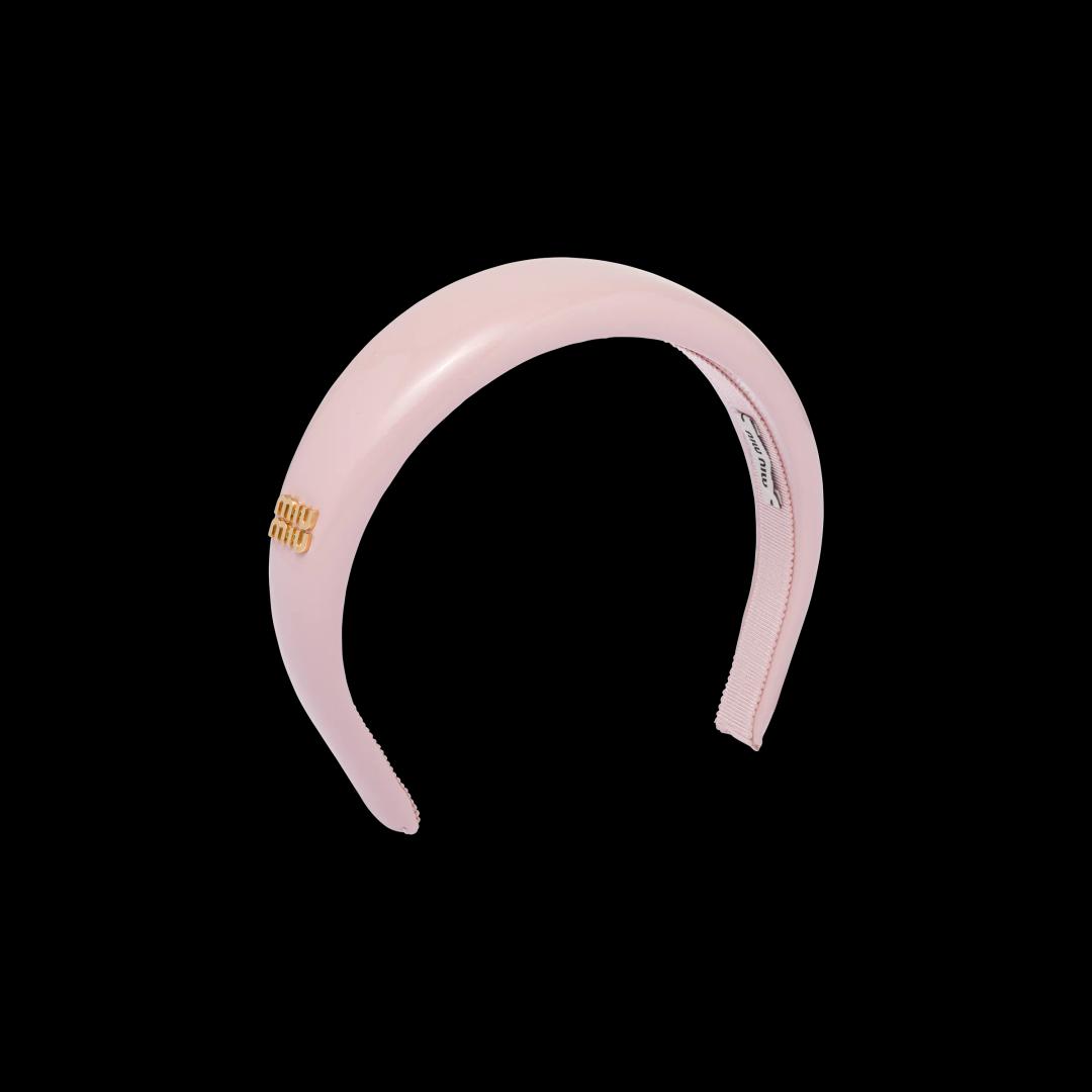 페이턴트 가죽 헤드밴드